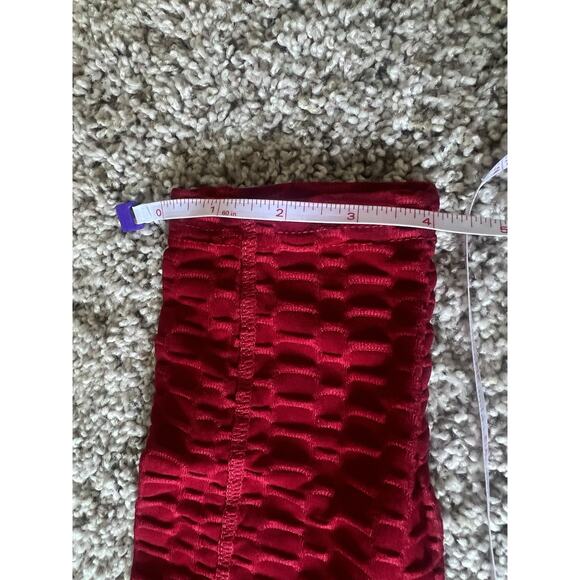 Butt Scrunch High Rise Leggings Women's L/XL Lifting Double Pockets Waffle Print - Picture 6 of 8